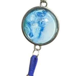 Blue Pendant Bracelet - Handmade with hypoallergenic steel setting